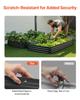 Metal Raised Garden Bed, 1.8 x 0.9 x 0.6 m Outdoor Galvanized Planter Garden Box, Open Bottom Design, Large Planter Raised Bed for Growing Vegetables,