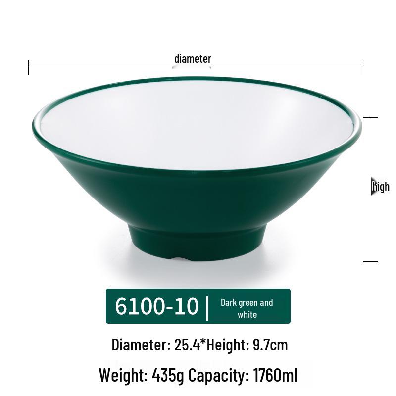 Большая миска для рамена из меламина для лапшичных - Коническая миска для Луосифэнь, Мала Тан, супа и рисовой лапши