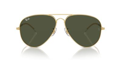 Ray-Ban Старые солнцезащитные очки-авиаторы RB3825 58мм Золотая оправа Arista Зеленый линза G-15