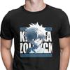 Винтажная футболка Killua Zoldyck, мужская хлопковая футболка с круглым воротником HXH, футболка с аниме, одежда