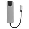 5 in 1 TypeC Hub to Hdmi Adapter 4K TypeC to Gigabit Ethernet RJ45 Expansion Port