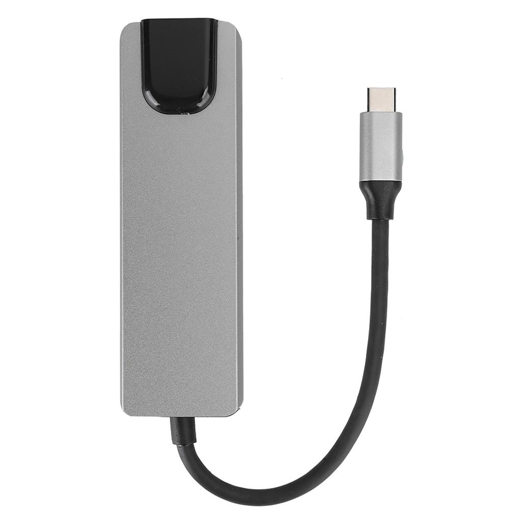 5 in 1 TypeC Hub to Hdmi Adapter 4K TypeC to Gigabit Ethernet RJ45 Expansion Port