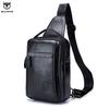 Genuine Leather Men's Chest Bags Multifunctional Bag Can Hold 9.7 Inches IPai Pocket Fashion Men's Diagonal Bag's