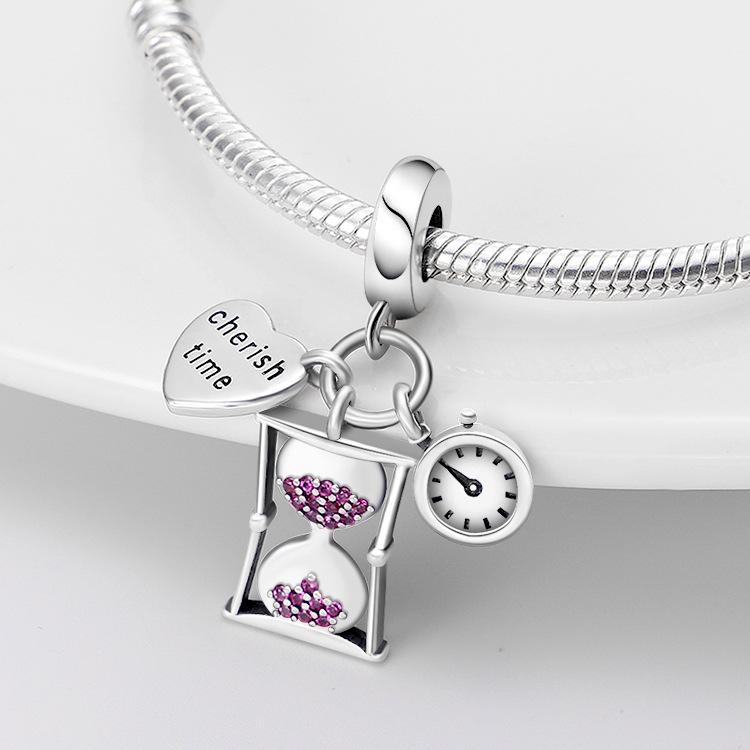 Diy Jewelry Accessories Bracelet Necklace Keychain Slippers Skates Pendant, White Copper Silver Plated