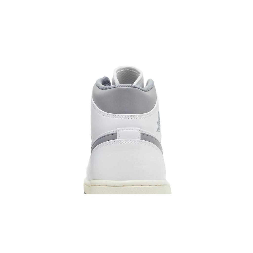 Air Jordan 1 Mid 'Neutral Grey' (Unisex) White / Stealth Vintage Basketball Shoes 554724 135