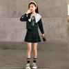 Комплект клетчатой плиссированной юбки для девочек Осень 2025 - Форма JK в академическом стиле для детей