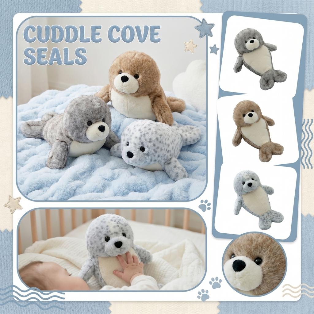 Seal Plush Toy — Cute, Soft, And Huggable Stuffed Animal (Seal, Walrus) — Comforting Companion Doll And Pillow For Babies