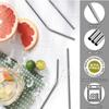 Diameter 6mm Stainless Steel Straws Bends Cold Drink Tube Reusable Metal Straw