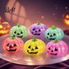 Desk Decompression Toys Halloween Glitter Pumpkin Stress Ball, Head Squeeze Toy for Relief, Creepy Fidget Party Favors Ball