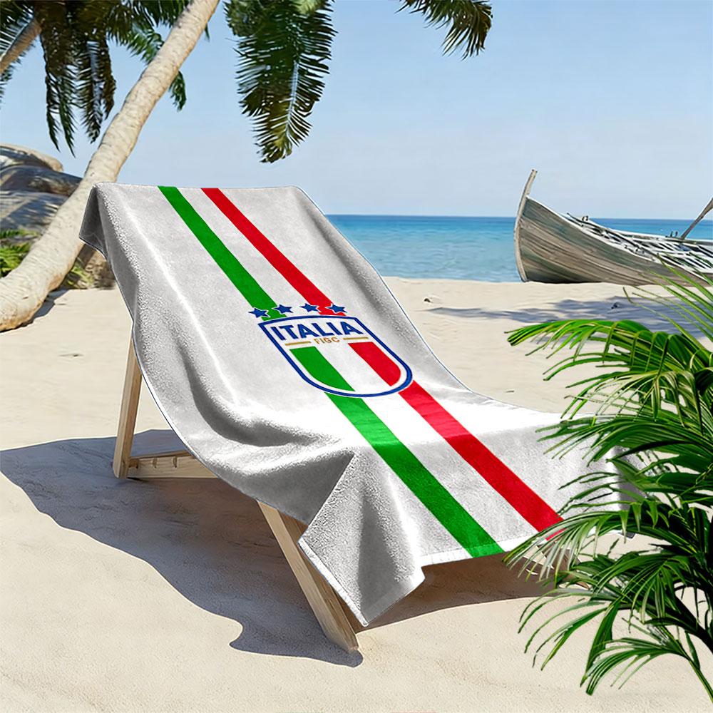 Italia Flag Design Beach Towel A must-have beach towel for beach travel