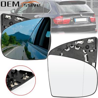Для Bmw X5 X6 E70 E71 E72 2007-2014 Пара Зеркальное стекло бокового зеркала заднего вида водителя и пассажира с подогревом 51167174981 51167174982 Наружное