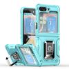 Armor Heavy Duty Defender Case for Samsung Galaxy Z Flip 6 5 4 3 Shockproof Cover Metal Ring Magnetic Stand Full Protective Cover