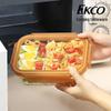 EKCO Corning 1170ml Square 3-Compartment Glass Lunch Container