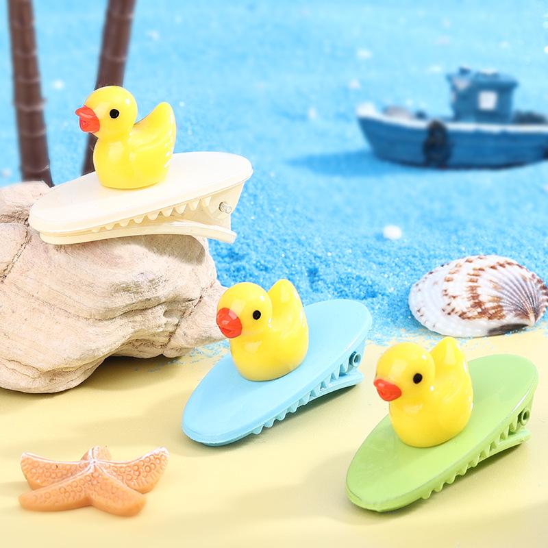 Желтый утенок смоляная фигурка для украшения микроландшафта