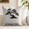Abstract Lotus Zen Symbols Cushion Cover Summer Linen Pillow Case Organic Fabric Cushion Cover DoubleSided Sofa Home Decor