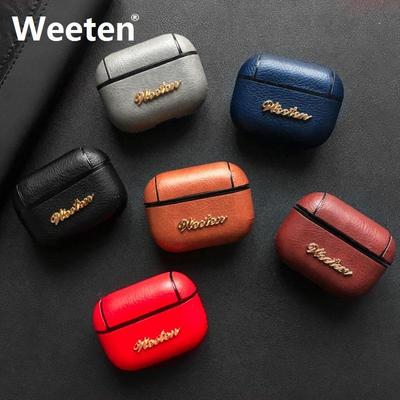 Weeten PU кожаный чехол для Airpods Pro Bluetooth гарнитура PC чехол для Airpods Pro аксессуары