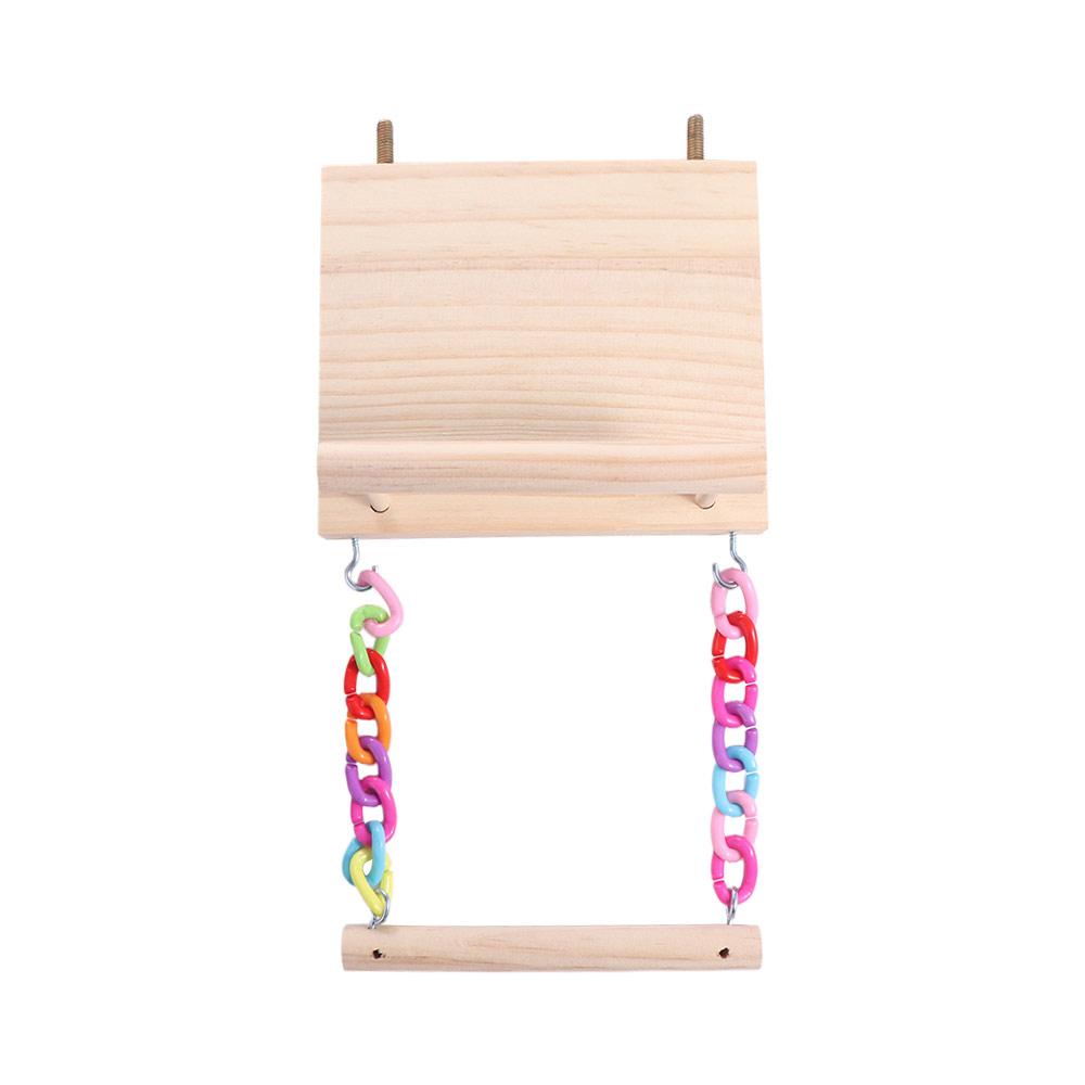 Подставка для птичьего жердочки из натурального дерева, клетка-платформа, подвесная игрушка для попугая, шиншиллы