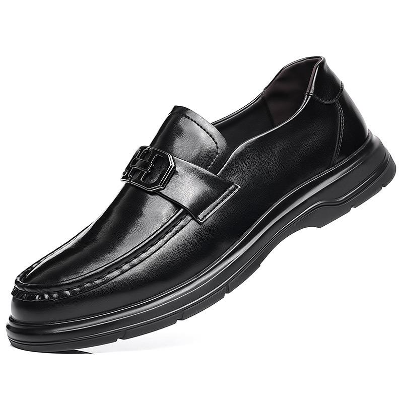 Fashion Spring Autumn Cow Leather Dress Shoes for Men Fashion Soft-soled Men's Wedding Shoes New Designer Casual Loafers Male