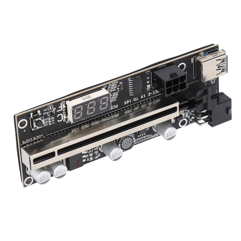 PCI E Adapter Card Temperature Display PCI E Riser Board Card with 1X Adapter 1x To 16x Extension