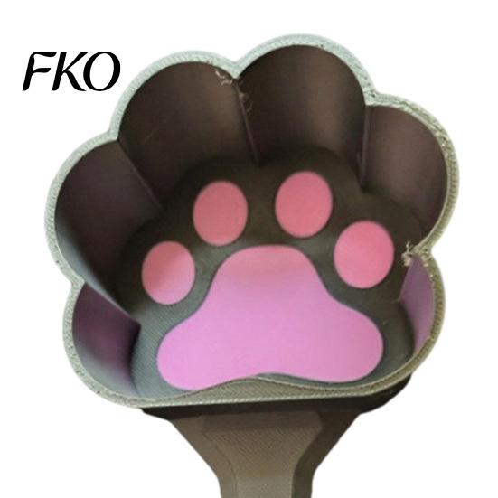 Cat Paw Scoop Cute Scoop, 3D Printed Pet Food Long Handle Scooper for Kibble Treats Portion Control