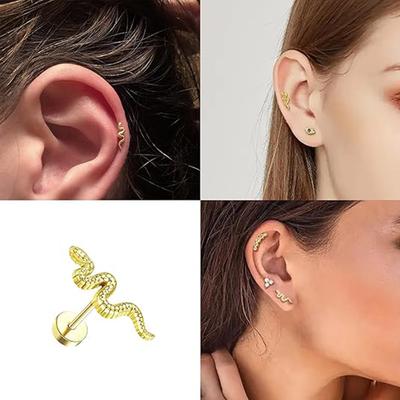 1 пара золотых серег-пусетов с плоской задней частью весом 20 г для женщин, гипоаллергенные серьги-пусеты из хирургической стали 316L, вставляемые в мочку уха