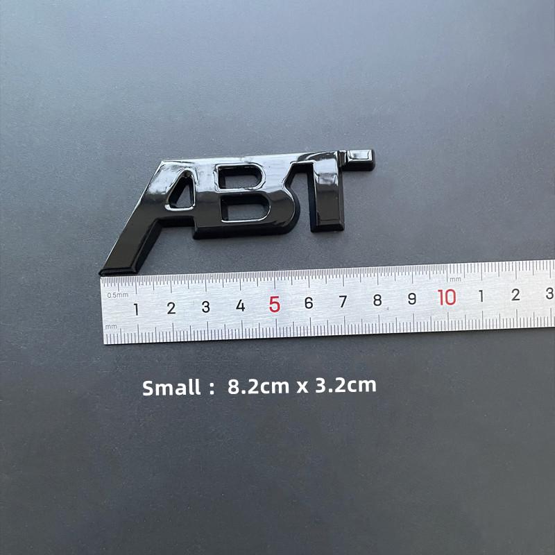 For Audi RS3 3D Metal ABT Logo Letters Car Emblem Badge For Audi A5 A7 A1 SQ5 TT RS6 RS3 Q7 Q5 Q8 A3 VW Golf 7 ABT Sticker Accessories