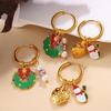 18K Gold Plated DIY Gingerbread Man Earrings - Festive Christmas Collection