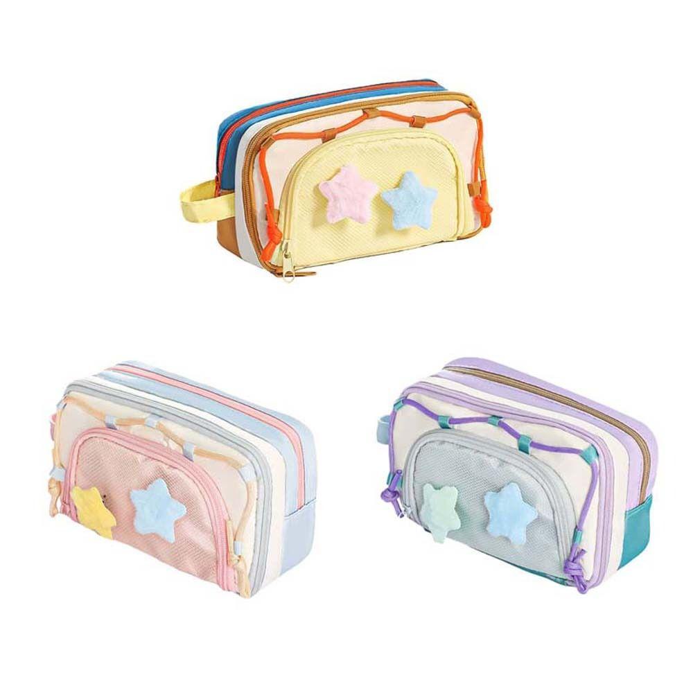Desktop Storage Korean Pencil Case Large Capacity Ins Pencil Pouch Y2K Star Stationery Bag School
