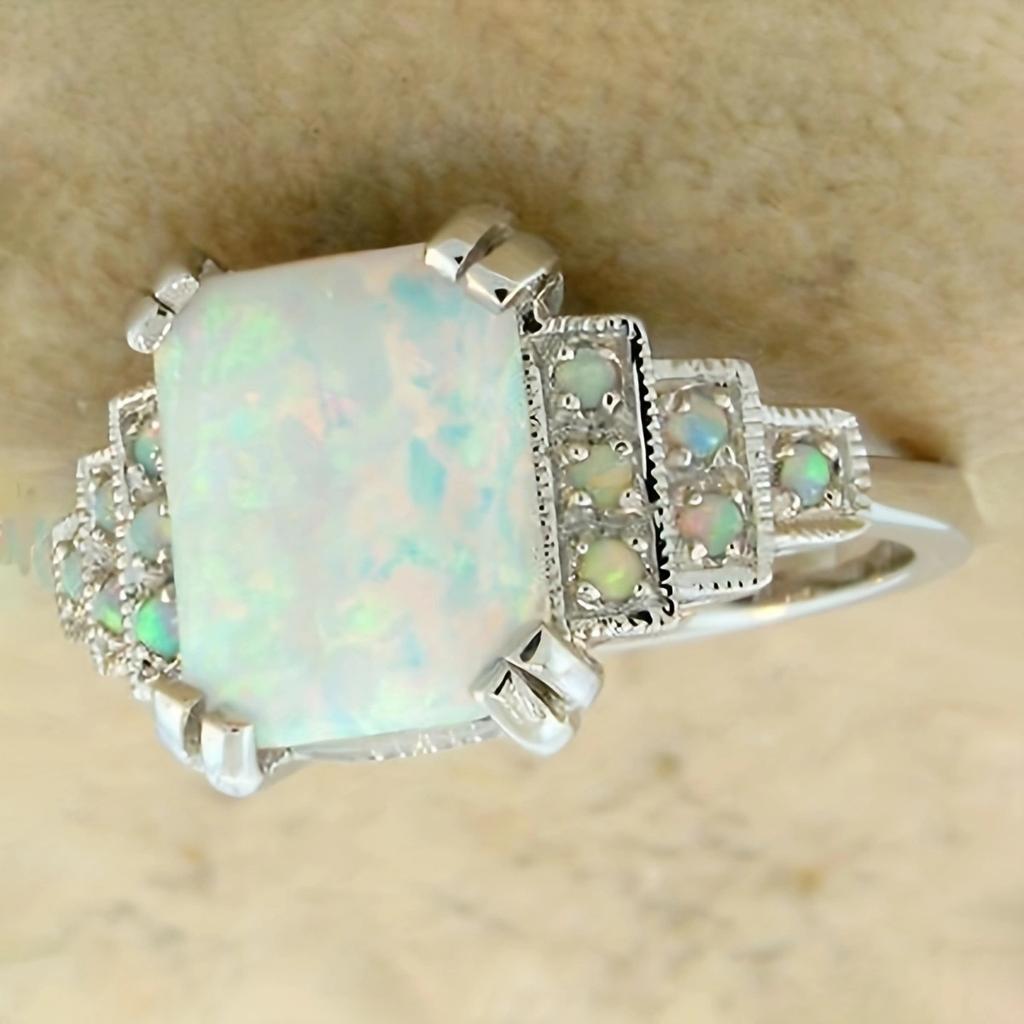 Ослепительные квадратные кольца, инкрустированные цветными камнями, серебряные металлические обручальные кольца для вечеринок для женщин