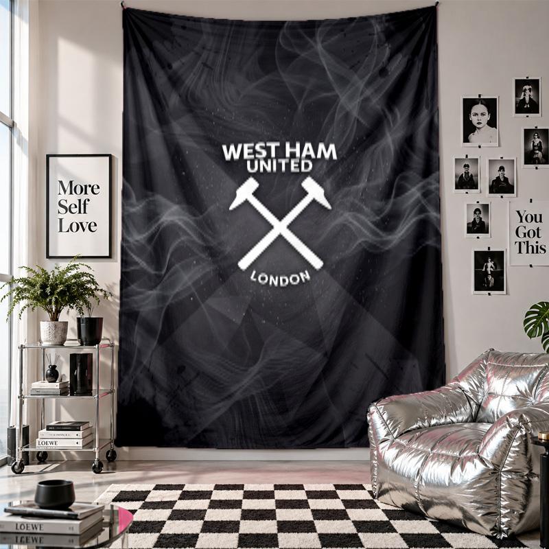 West Ham United Football Wall Tapestry Home Decor Wall Hanging Cloth for Bedroom Living Room Background
