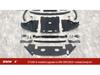BMW E71 to G06-X6M Conversion Kit: Front/Rear Bumpers, Headlight Brackets, Fenders, and Engine Hood.