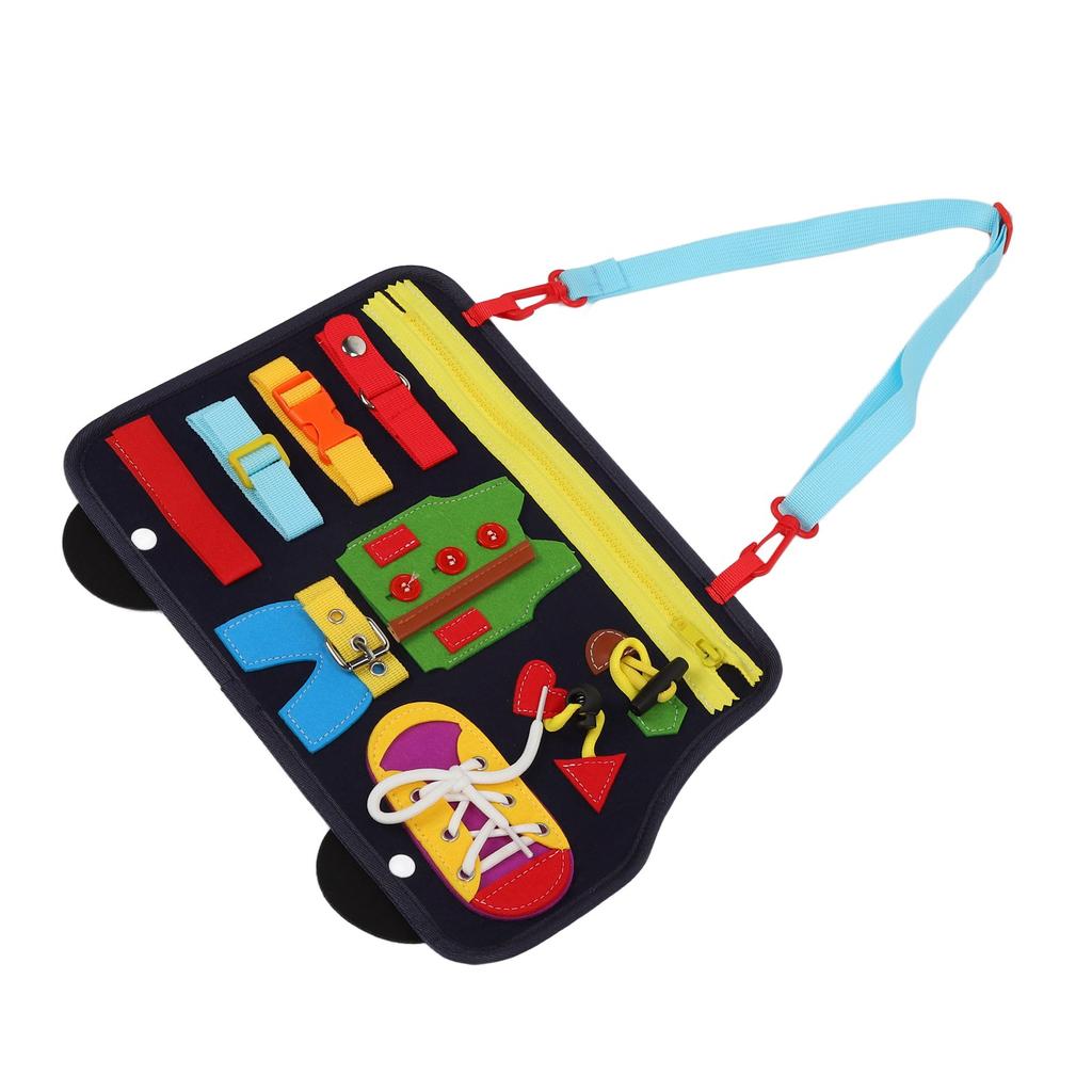 Sensory Activity Board Relief Anxiety Puzzle Bus Shape Dementia Sensory Pad for Old People Toddlers