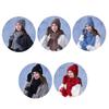 Winter Velvet Warm Hat Scarf Suit Women's Knitted Hat Coldproof Earmuffs Head Wool Hat