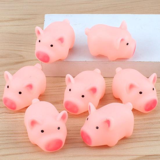 6 шт. Игрушка-антистресс, Розовый поросенок, Мягкая сенсорная игрушка, Средний размер, Мячик-сжималка для расслабления рук взрослых, Игрушка для многократного сжимания, растягивания и расслабления