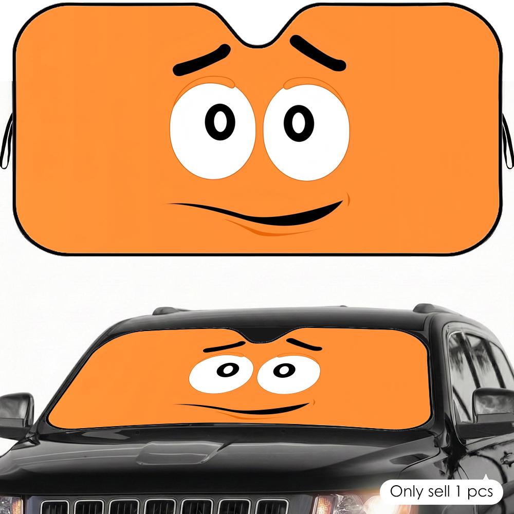 Cute Funny Art M-M&M's Sun Visor Reusable Aluminum Foil UV Protector Heat Five-Layer Insulation Windshield Sunshades