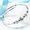 925 Sterling Silver Hollow Flower Round Bead Charm Bracelet &Bangle For Women Girls Elegant Jewelry Gift Pulseiras Sl443