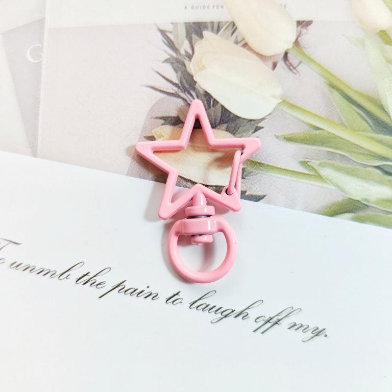 Разноцветный брелок-звезда из цинкового сплава с подвеской-пружинным карабином в конфетных цветах - Аксессуар для изготовления украшений своими руками