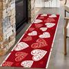 ВИКАМА Коврик-дорожка на День святого Валентина Романтический коврик для коридора с узором в виде сердец Кухонный коврик для пола Коврик для спальни с противоскользящим покрытием Домашний декор