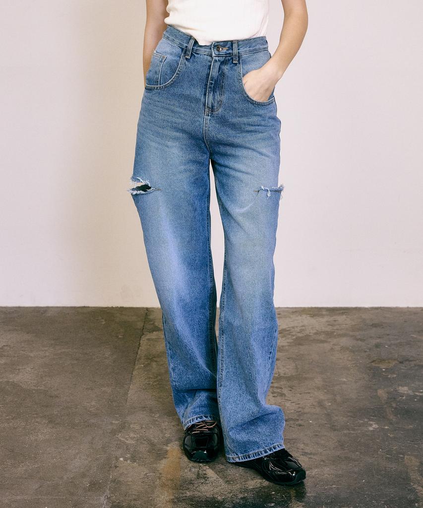 FOVERE Loa Denim Pants Blue
