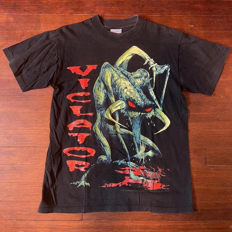 Переиздание 1997 Todd Mcfarlane SPAWN Violator Ретро дизайн Черная футболка Графическая футболка с коротким рукавом Унисекс Мужская Женская Лето