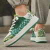 Новые мужские и женские персонализированные повседневные зеленые спортивные туфли с универсальной шнуровкой, популярная парусиновая обувь, износостойкая, размер 44