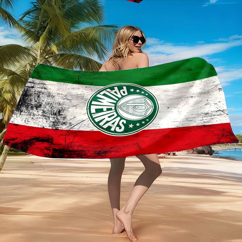 Fc Crest Design Printed Microfiber Beach Towel, Soft And Absorbent, Quick-Dry, Ideal for Summer Travel, Beach Essential, Swimming Pool