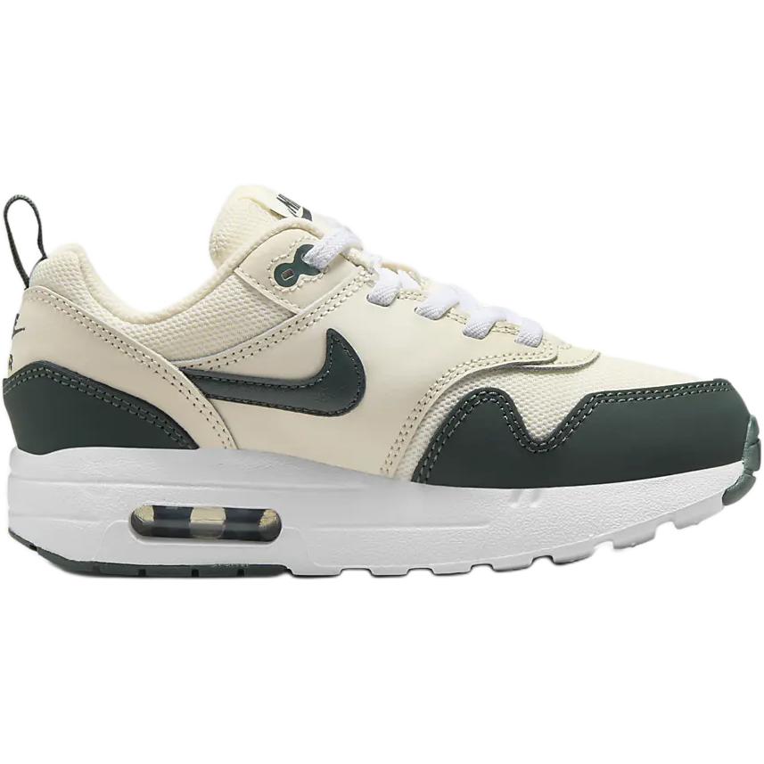 Nike Air Max 1 Удобные Устойчивые к истиранию Дышащие Низкие Детские Беговые Кроссовки Зеленые Детские DZ3308-107