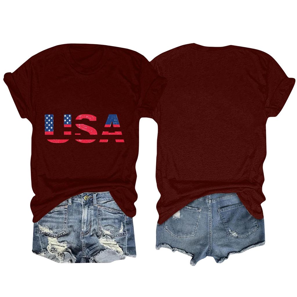 Женская мода больших размеров с принтом в стиле винтаж LA, повседневный топ с короткими рукавами