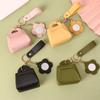Leather Bag Charm Keychain Portable Storage Case Leather Keychain Lovely Bag Pendant Car Keyings Keychain Accessories
