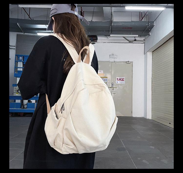 Ретро Холщовый Рюкзак Лес для Девочек - Японский Стиль Харадзюку, Простой и Универсальный для Старшеклассниц