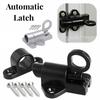 Aluminum Alloy Black/Gray Window Gate Security Pull Ring Spring Bounce Door Bolt Automatic Latch Lock Black Grey Window
