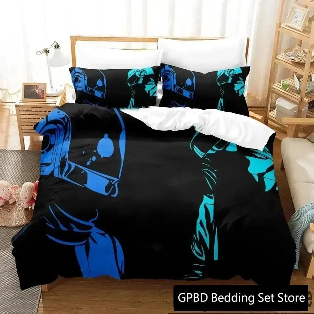 Luxury New 3D Print Daft Punk Bedding Set Duvet Cover Bed Set Quilt Cover Pillowcase King Queen Size Boys Adult Bedding Set