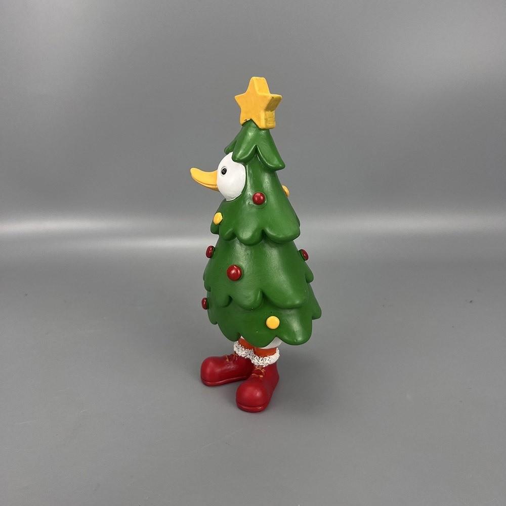 Exquisite Xmas Tabletop Ornament Durable Resin Animal Statue Cozy Apartment