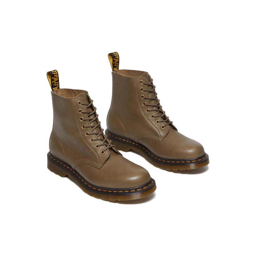 Dr. Martens 1460 Leather Round Toe Lace-Up Flat Ankle Boots Unisex ankle boots Brown 31004352